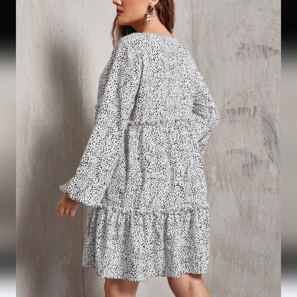 SHEIN Women's Black and White Polka Dot Dress - Picture 3 of 13